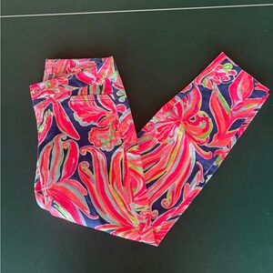 Lilly Pulitzer Pink and Blue Floral Jeggings